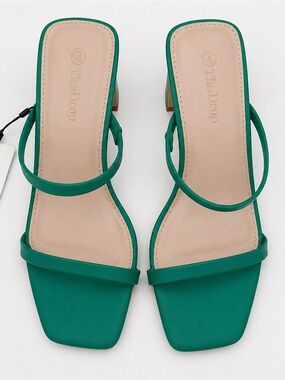 The Drop Women's Emerald Strappy Square-Toe Sandals